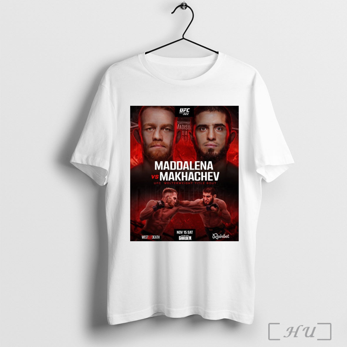 Officials Jack Della Maddalena Vs Islam Makhachev Ufc - Adult & Kids T-Shirts, Sweatshirts & Hoodies apparel design preview 1