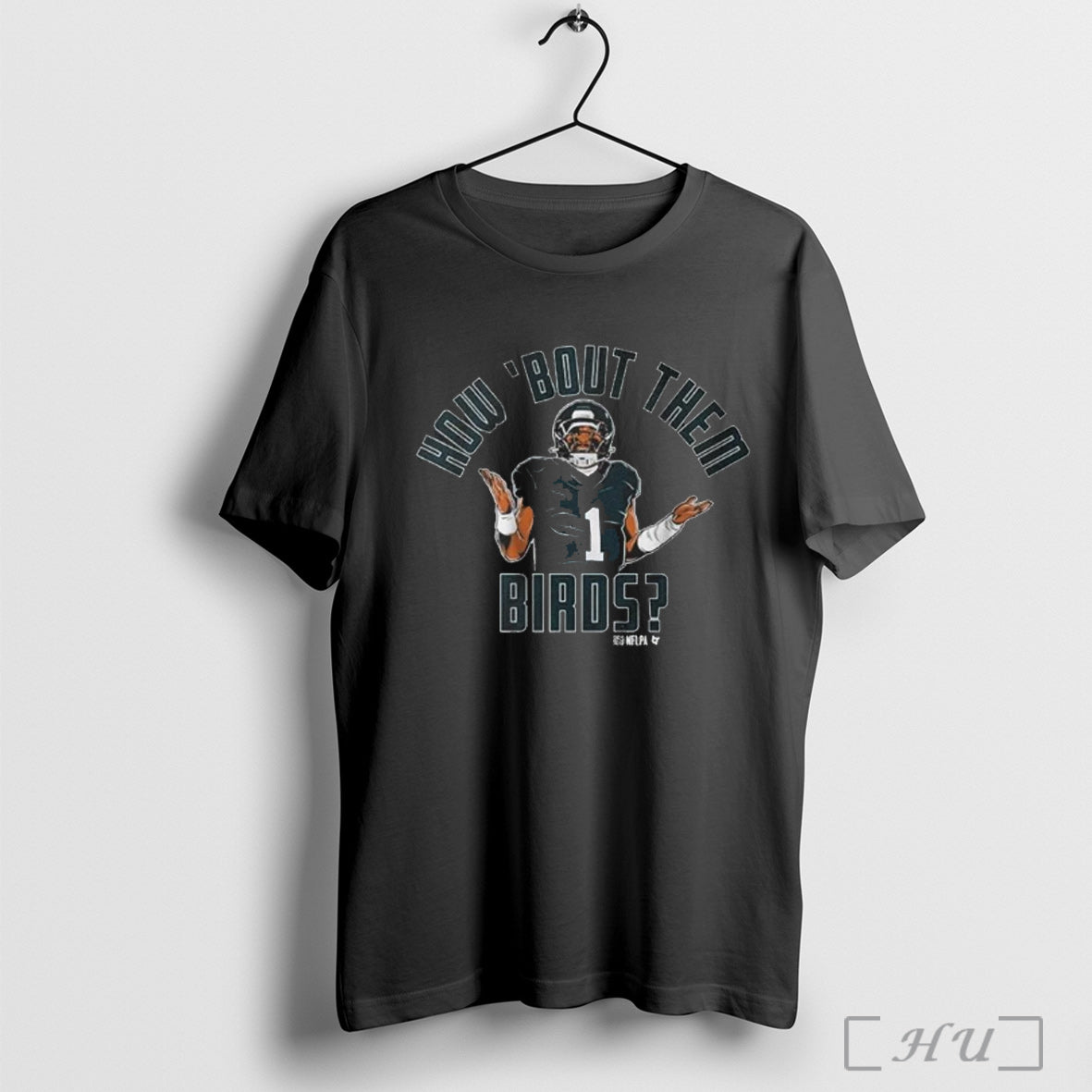 Officials Jalen Hurts How Bout Them Birds 2025 - Adult & Kids T-Shirts, Sweatshirts & Hoodies apparel design preview 1