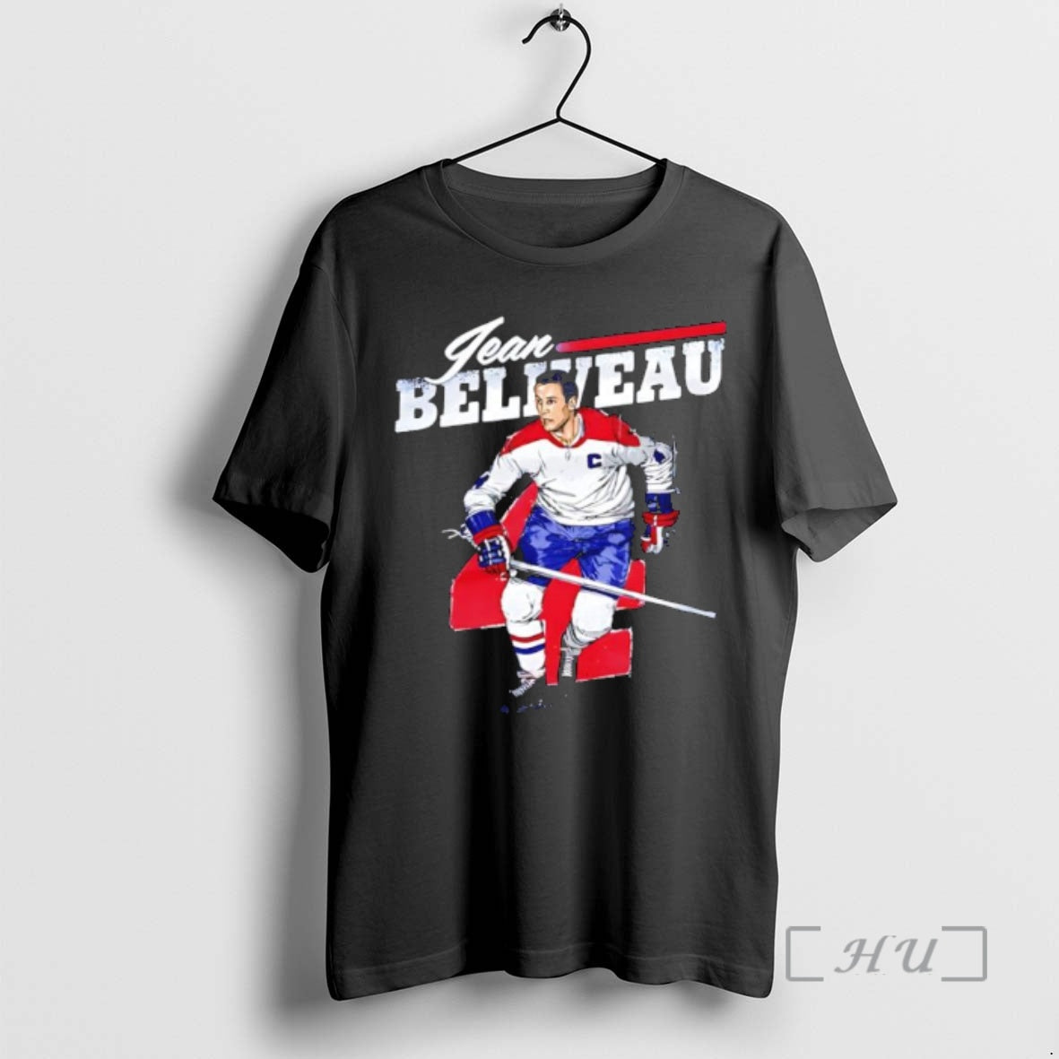 Officials Jean Beliveau Montreal Retro Signature - Adult & Kids T-Shirts, Sweatshirts & Hoodies apparel design preview 1