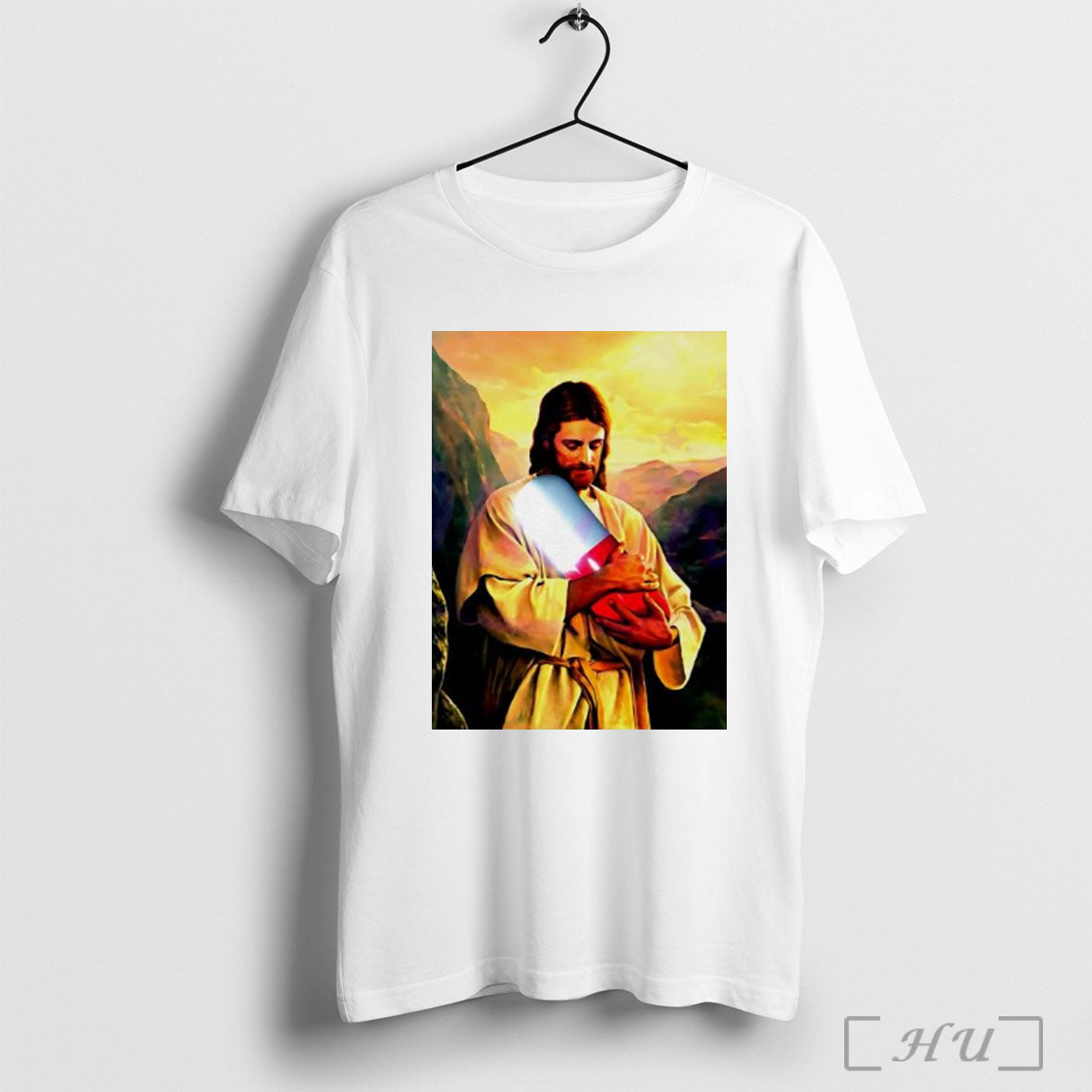Officials Jesus Embracing Giant Pill Vintage - Adult & Kids T-Shirts, Sweatshirts & Hoodies apparel design preview 1