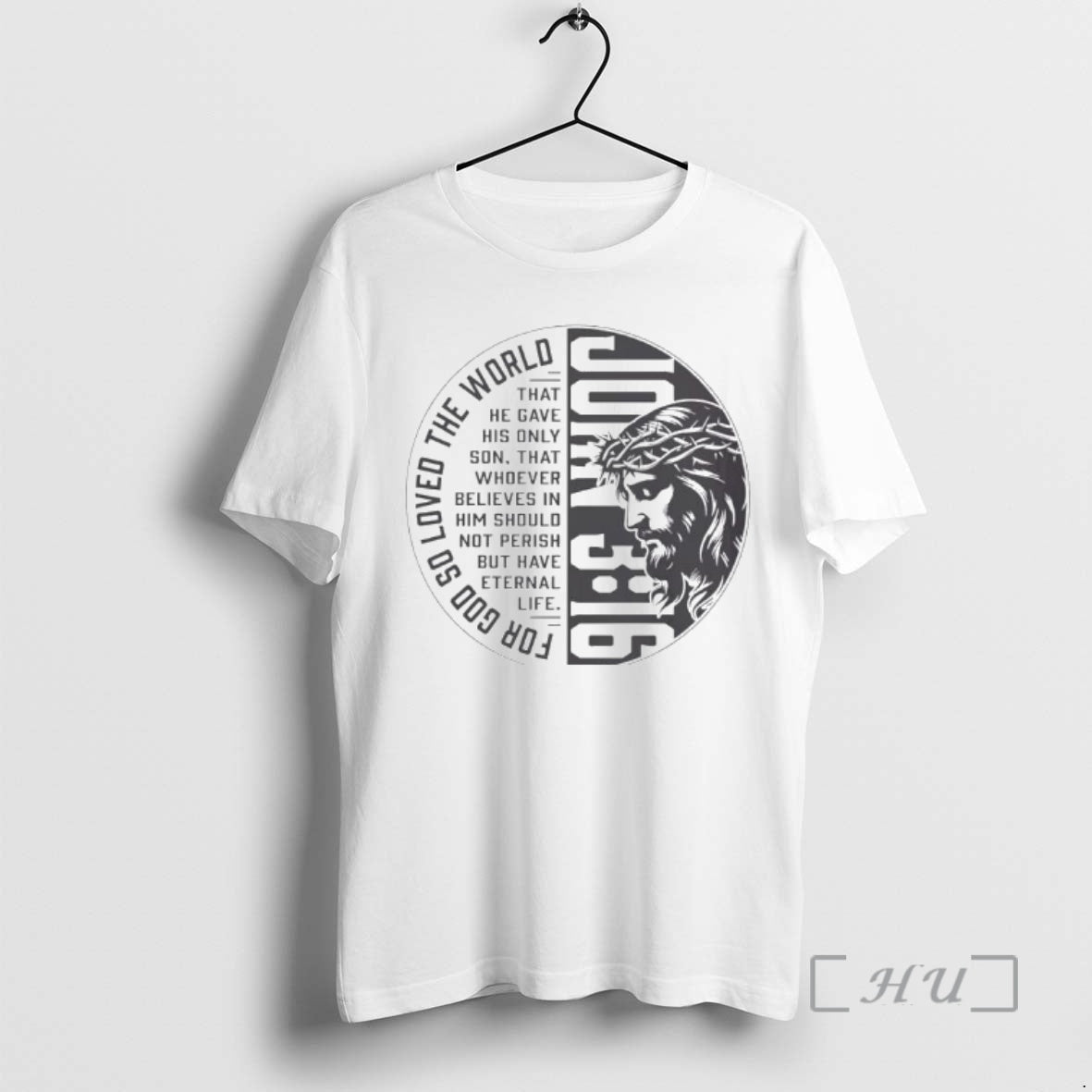Officials John 3 16 Scripture Jesus Portrait - Adult & Kids T-Shirts, Sweatshirts & Hoodies apparel design preview 1