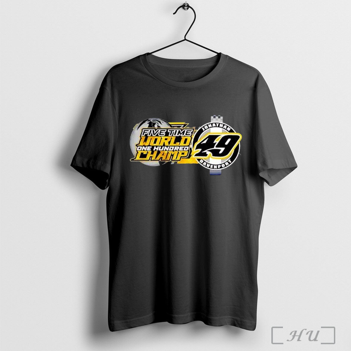 Officials Jonathan Davenport 49 Five Time World One - Adult & Kids T-Shirts, Sweatshirts & Hoodies apparel design preview 1