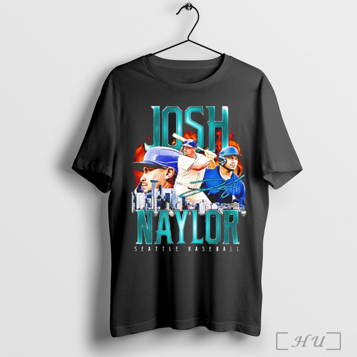 Officials Josh Naylor Seattle Mariners Baseball Retro - Adult & Kids T-Shirts, Sweatshirts & Hoodies apparel design preview 1