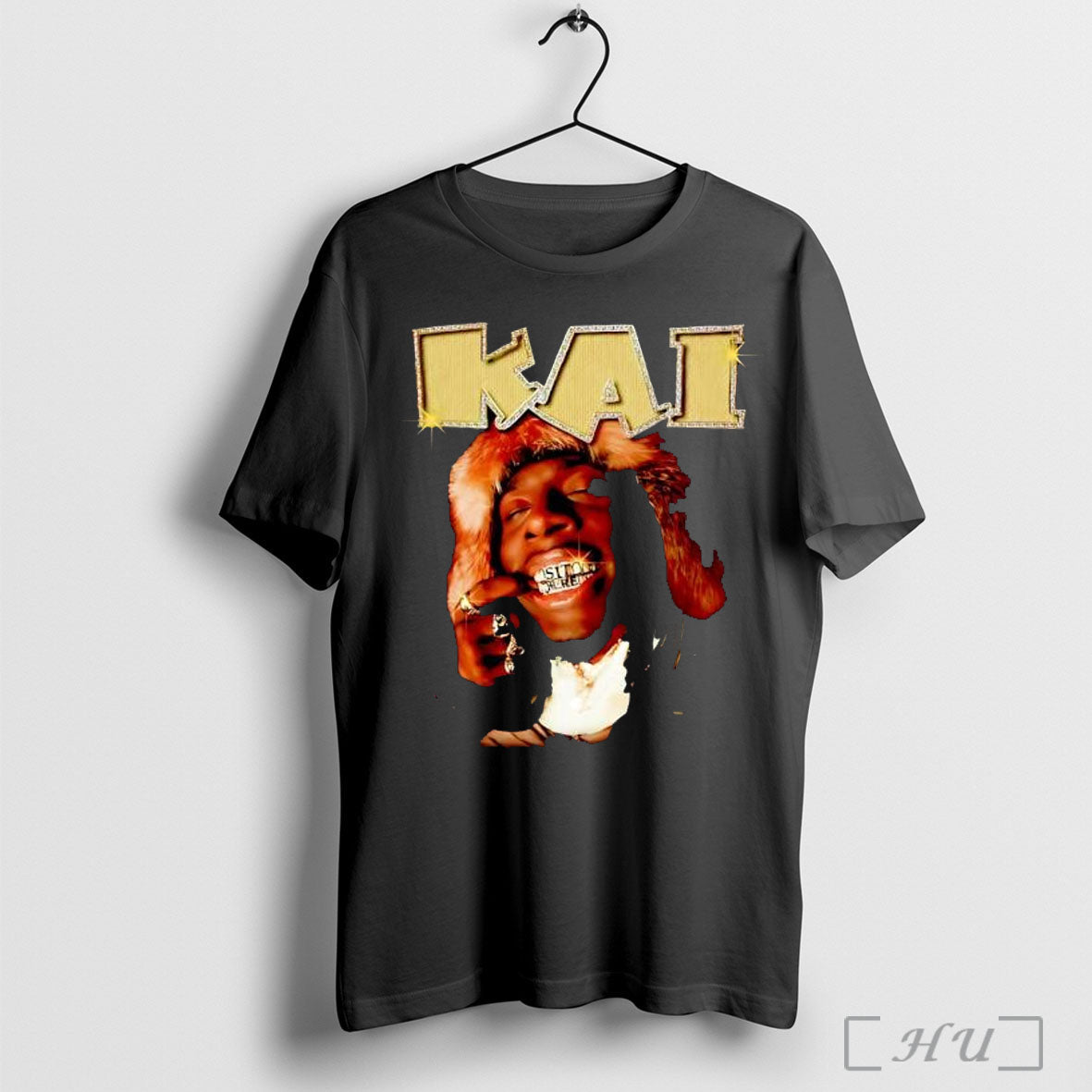 Officials Kai Cenat Diamond Grillz All Gold - Adult & Kids T-Shirts, Sweatshirts & Hoodies apparel design preview 1