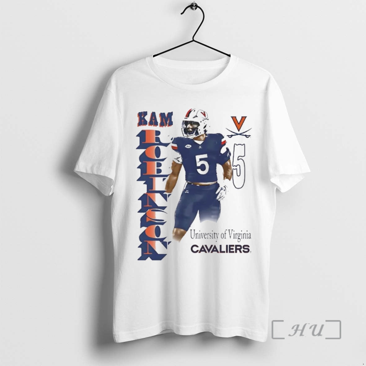 Officials Kam Robinson Portrait Virginia Cavaliers - Adult & Kids T-Shirts, Sweatshirts & Hoodies apparel design preview 1
