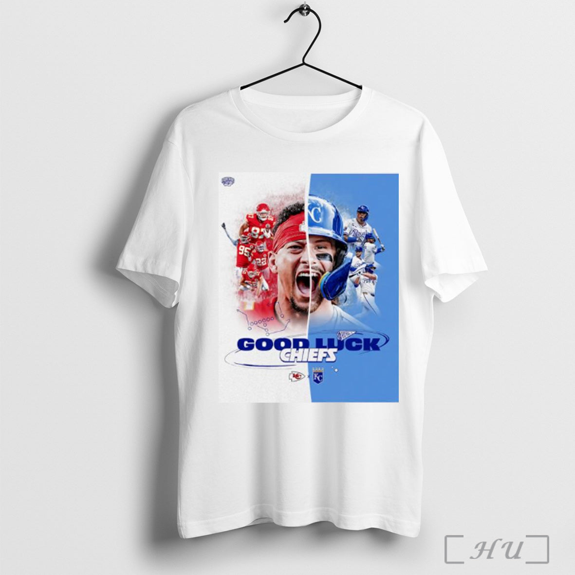 Officials Kansas City Chiefs X Royals Good Luck - Adult & Kids T-Shirts, Sweatshirts & Hoodies apparel design preview 1