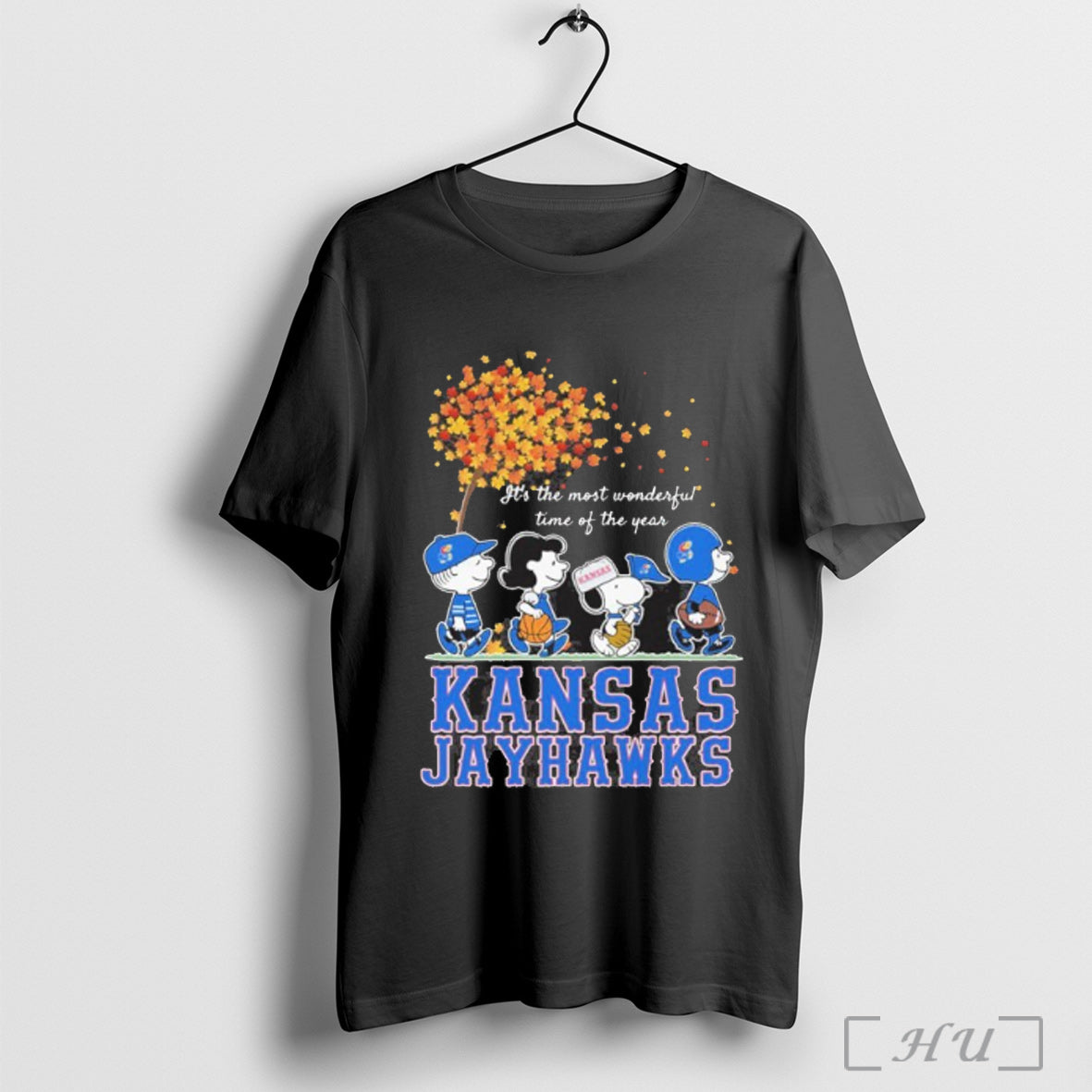 Officials Kansas Jayhawks And Peanuts Character Its - Adult & Kids T-Shirts, Sweatshirts & Hoodies apparel design preview 1