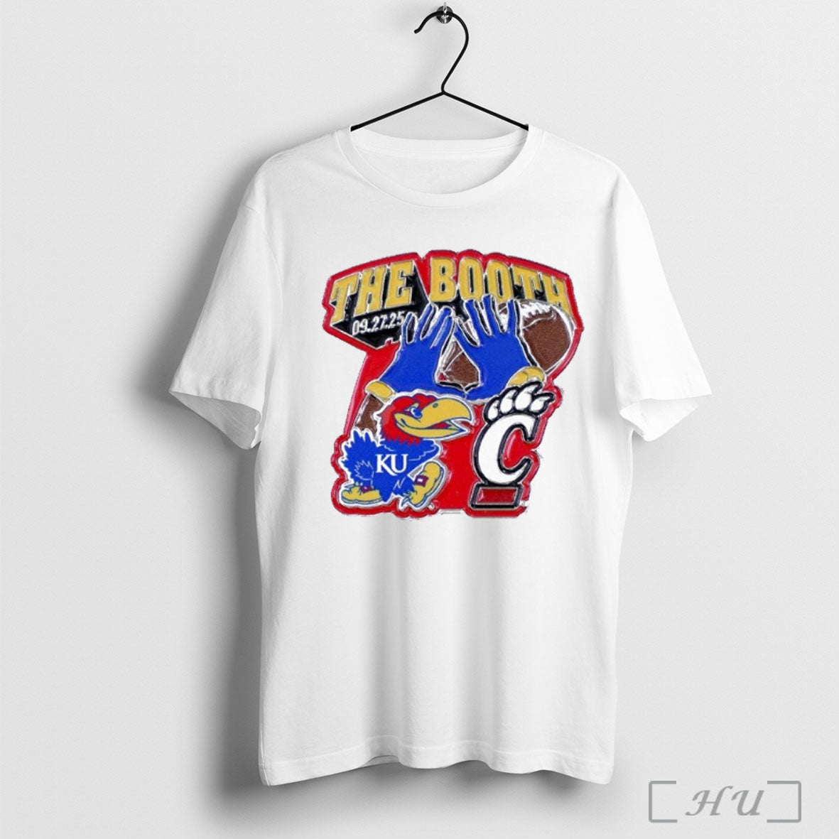 Officials Kansas Jayhawks Vs Cincinnati Bearcats 2025 - Adult & Kids T-Shirts, Sweatshirts & Hoodies apparel design preview 1