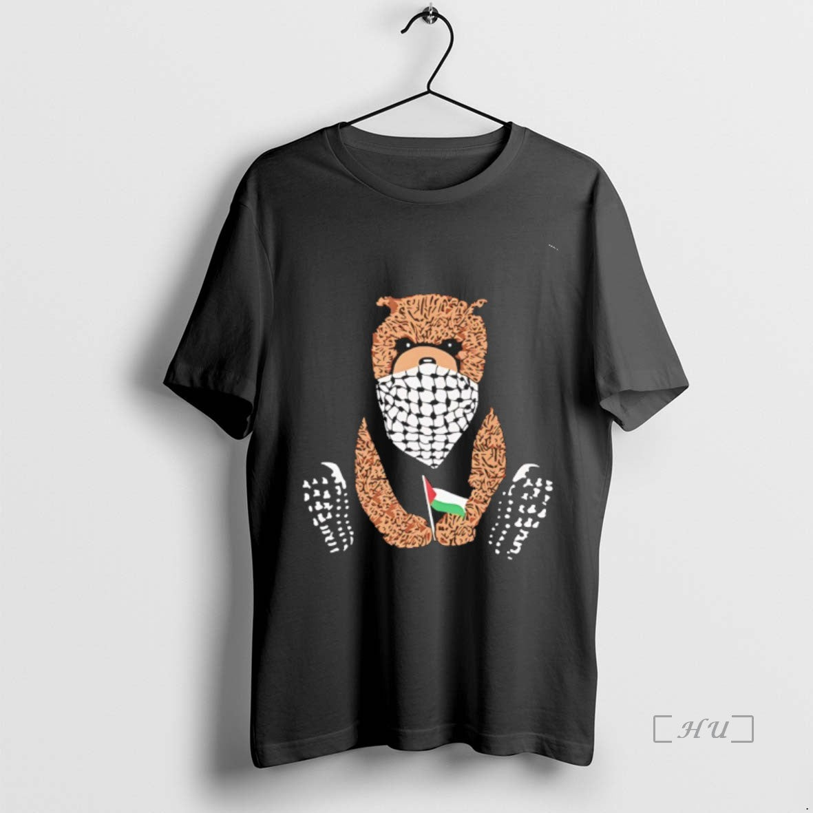 Officials Keffiyeh Bear Pali Palestine Flag - Adult & Kids T-Shirts, Sweatshirts & Hoodies apparel design preview 1