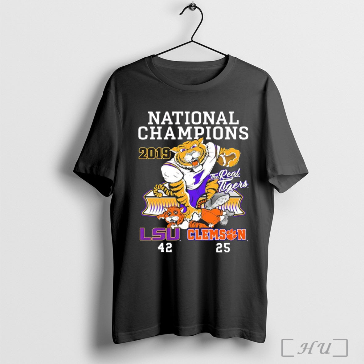 Officials Lsu Vs Clemson 42 25 National Champions - Adult & Kids T-Shirts, Sweatshirts & Hoodies apparel design preview 1