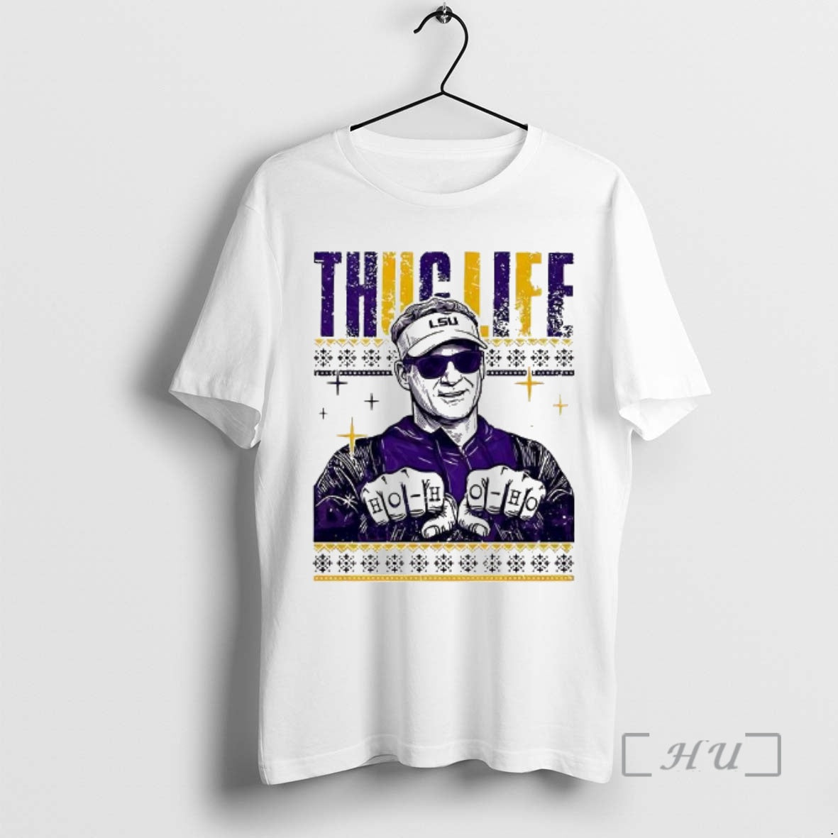Officials Lane Kiffin Thug Life Ho Christmas - Adult & Kids T-Shirts, Sweatshirts & Hoodies apparel design preview 1