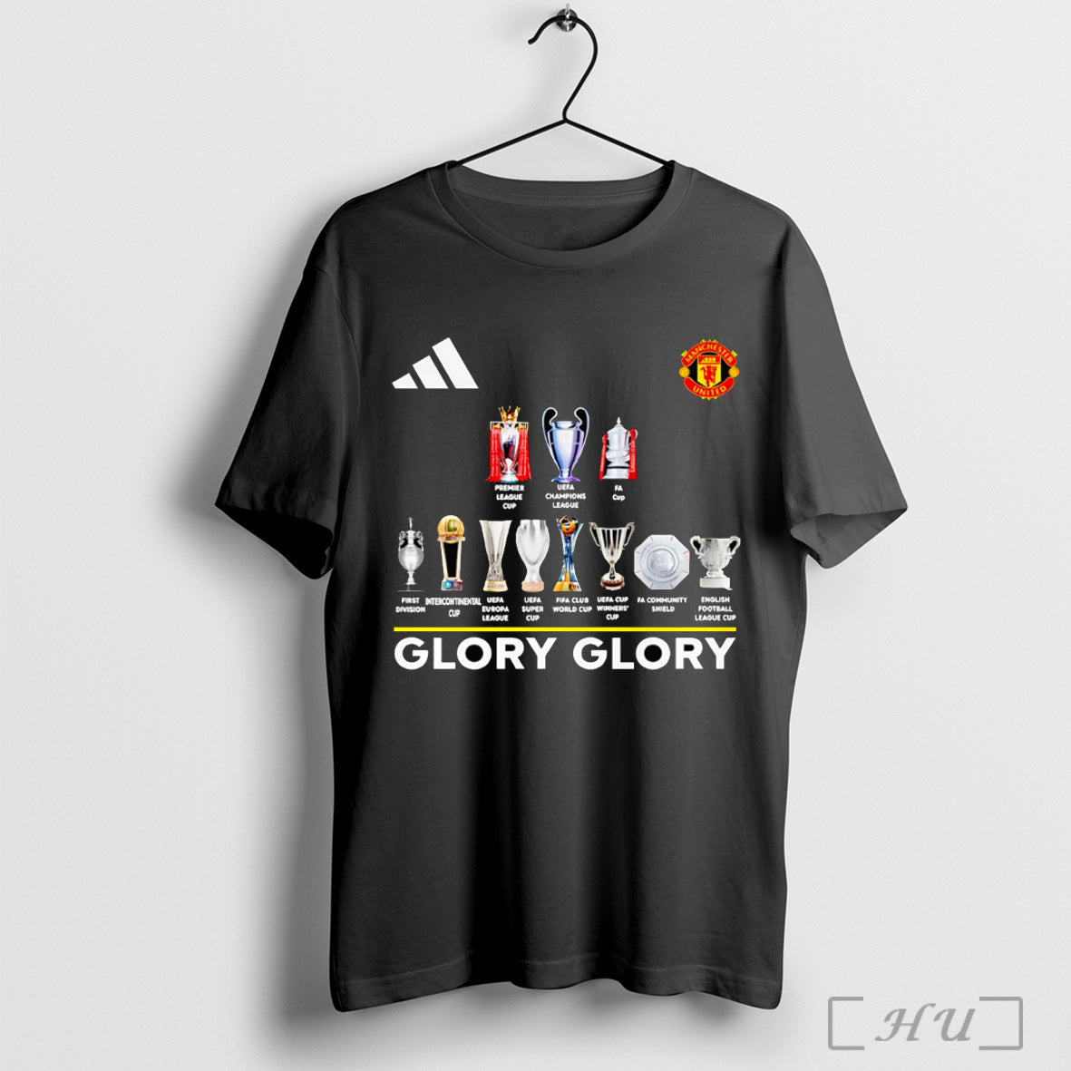 Officials Manchester United Glory Trophies - Adult & Kids T-Shirts, Sweatshirts & Hoodies apparel design preview 1