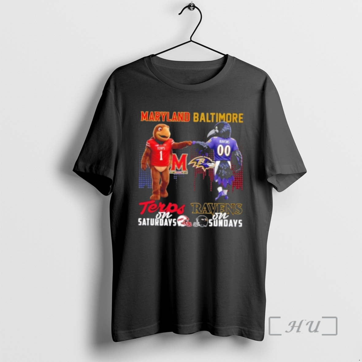 Officials Mascots Maryland Terrapins On Saturdays X - Adult & Kids T-Shirts, Sweatshirts & Hoodies apparel design preview 1