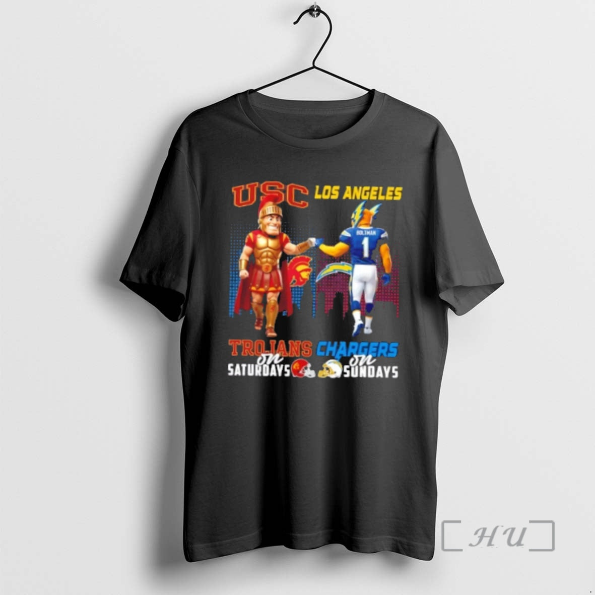 Officials Mascots Usc Trojans On Saturdays X Los - Adult & Kids T-Shirts, Sweatshirts & Hoodies apparel design preview 1