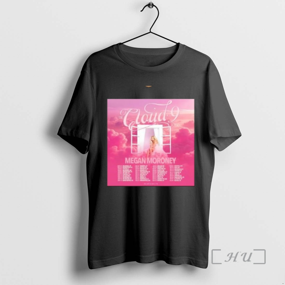 Officials Megan Moroney The Cloud 9 Tour Circle Black - Adult & Kids T-Shirts, Sweatshirts & Hoodies apparel design preview 1