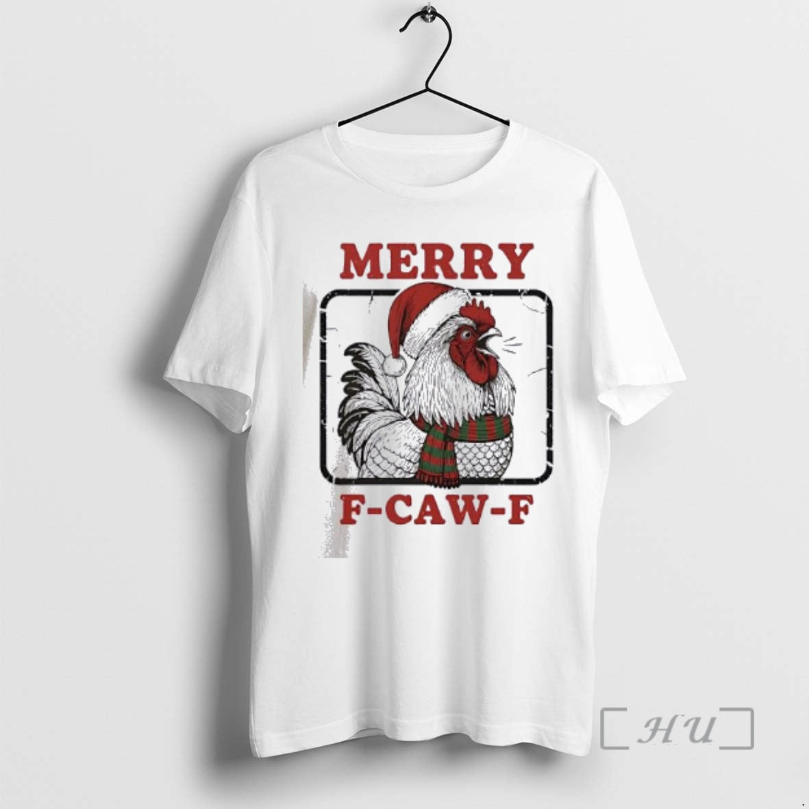 Officials Merry F Caw Chicken Rooster - Adult & Kids T-Shirts, Sweatshirts & Hoodies apparel design preview 1