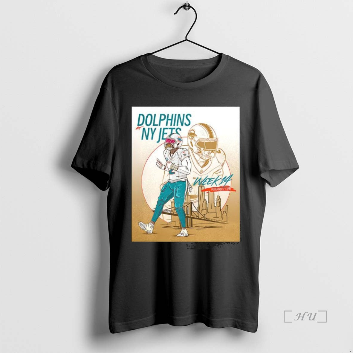 Officials Miami Dolphins Vs New York Jets Week 14 - Adult & Kids T-Shirts, Sweatshirts & Hoodies apparel design preview 1