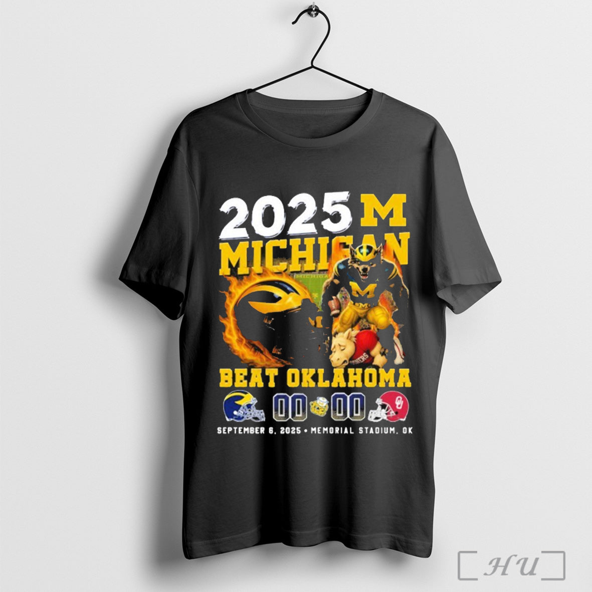 Officials Michigan Wolverines Beat Oklahoma Sooners - Adult & Kids T-Shirts, Sweatshirts & Hoodies apparel design preview 1