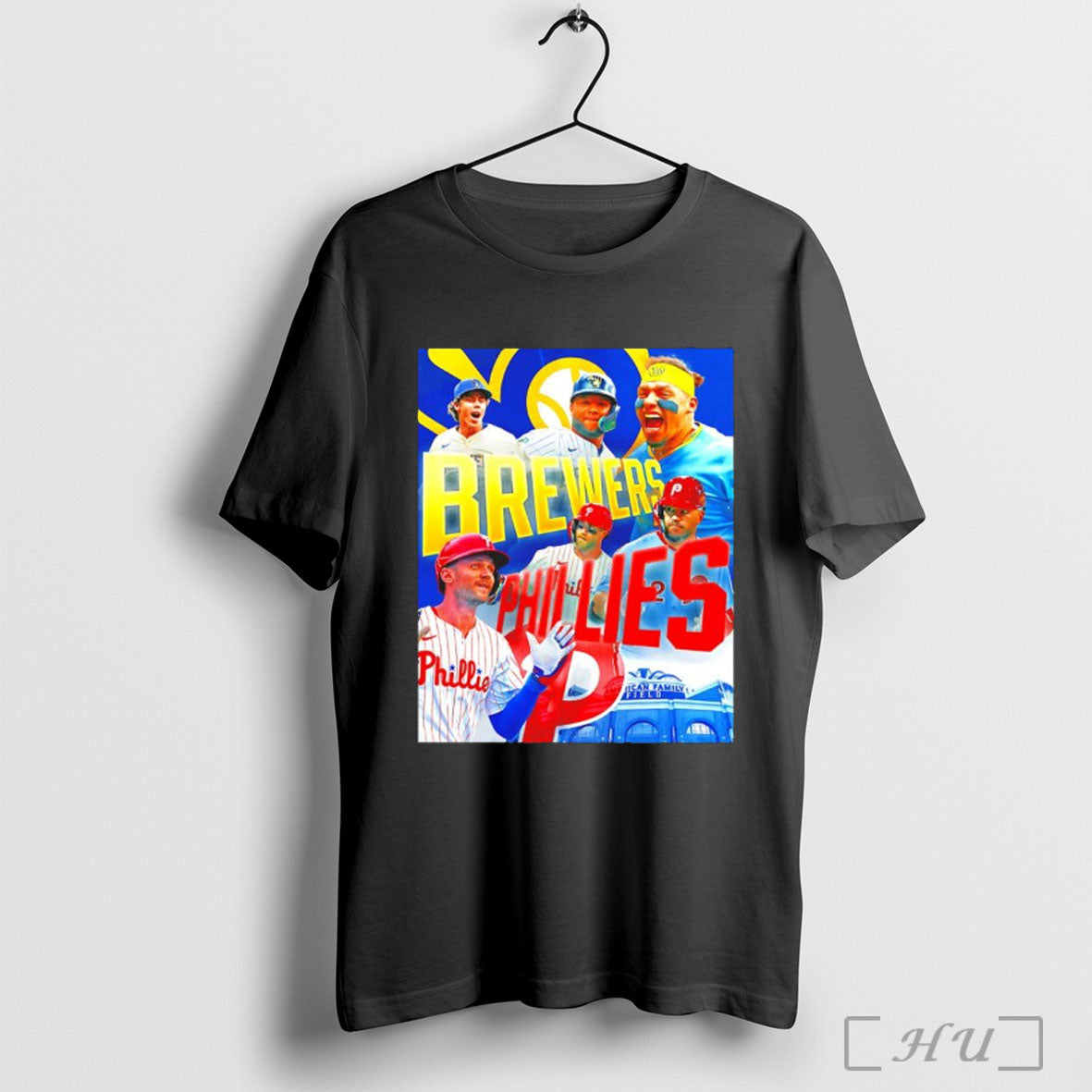 Officials Milwaukee Brewers Vs Philadelphia Phillies - Adult & Kids T-Shirts, Sweatshirts & Hoodies apparel design preview 1