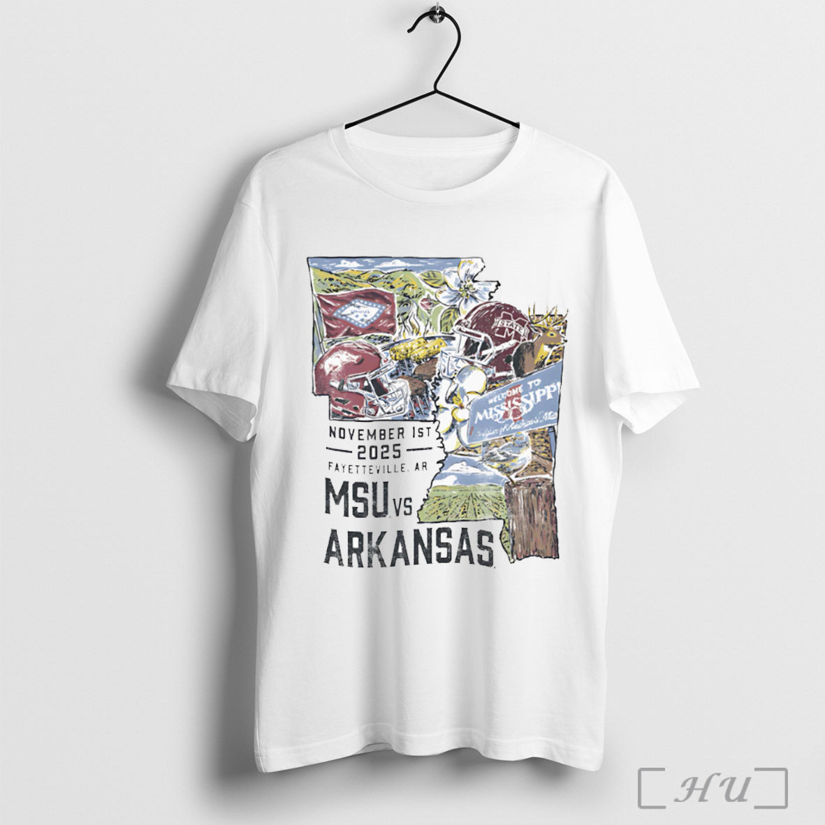 Officials Mississippi State Vs Arkansas Game Day 2025 - Adult & Kids T-Shirts, Sweatshirts & Hoodies apparel design preview 1