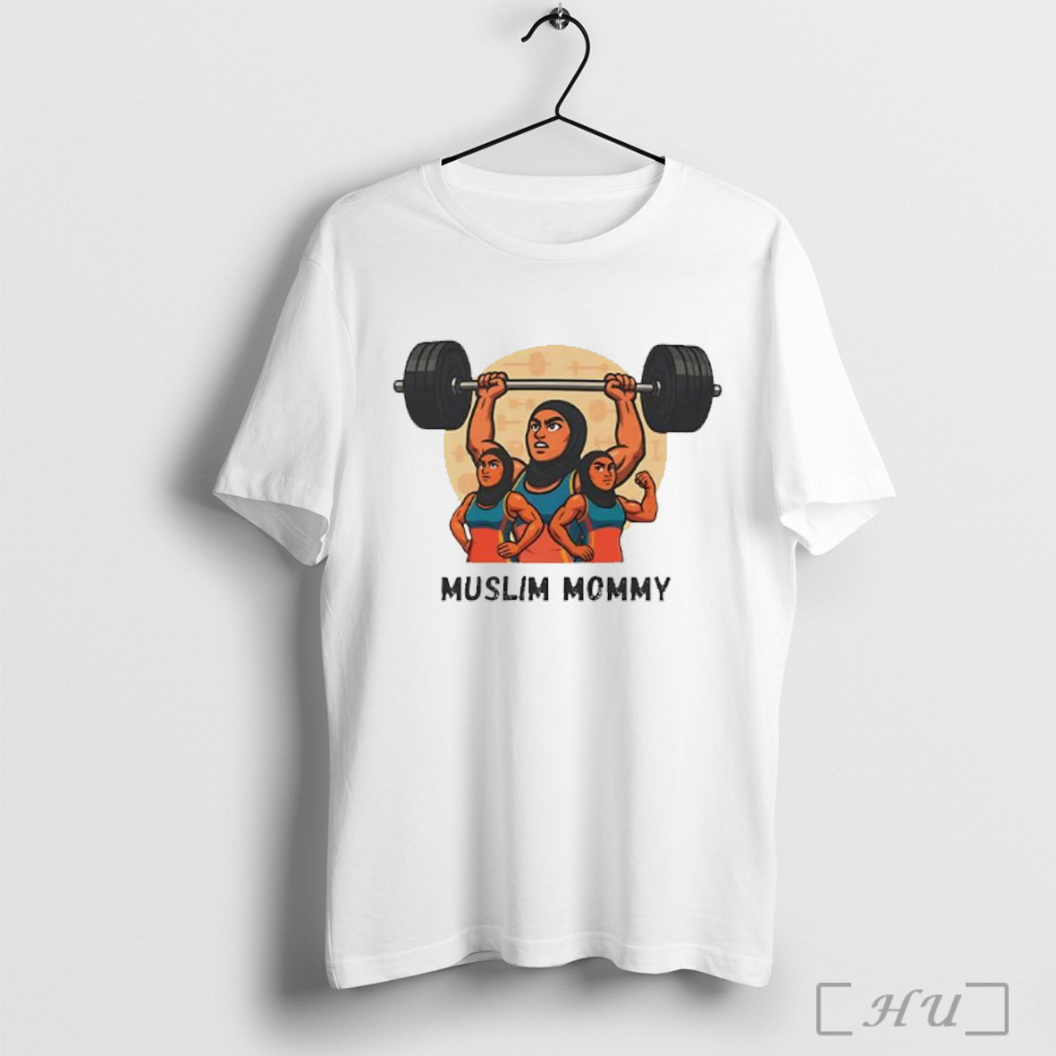 Officials Muslim Mommy Lift Weights Funny Graphic - Adult & Kids T-Shirts, Sweatshirts & Hoodies apparel design preview 1