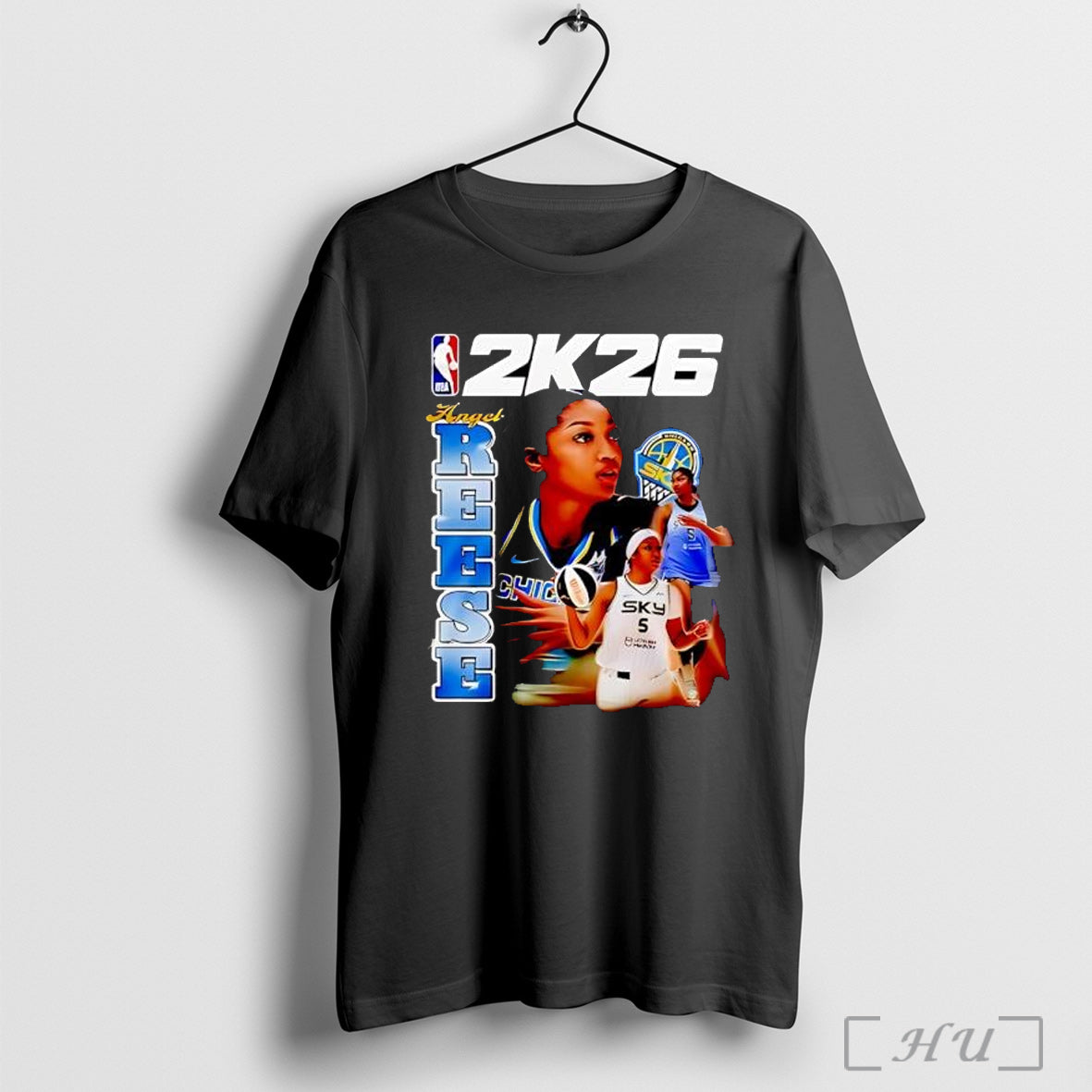 Officials Nba 2k26 Angel Reese Chicago Sky Basketball - Adult & Kids T-Shirts, Sweatshirts & Hoodies apparel design preview 1