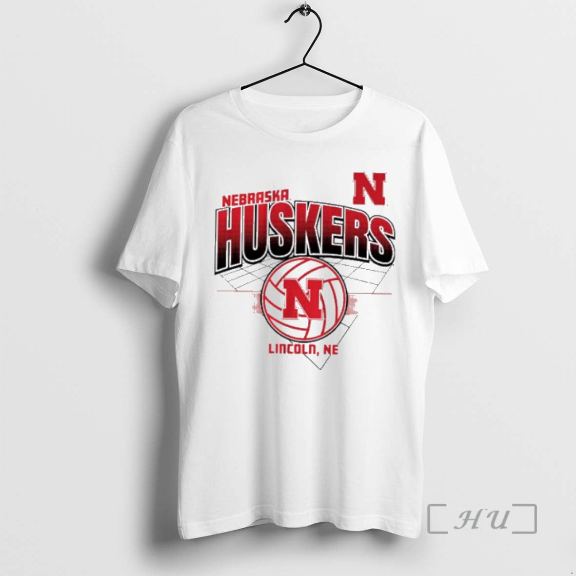 Officials Nebraska Huskiers Volleyball Grid - Adult & Kids T-Shirts, Sweatshirts & Hoodies apparel design preview 1
