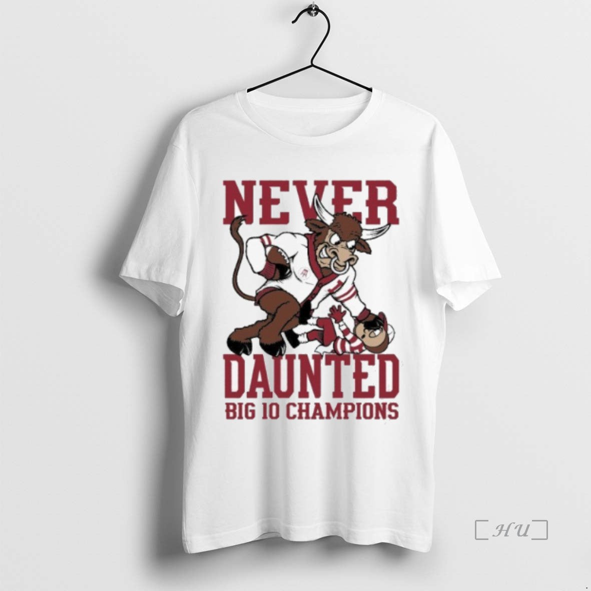 Officials Never Daunted Iu Football Big 10 Champions - Adult & Kids T-Shirts, Sweatshirts & Hoodies apparel design preview 1