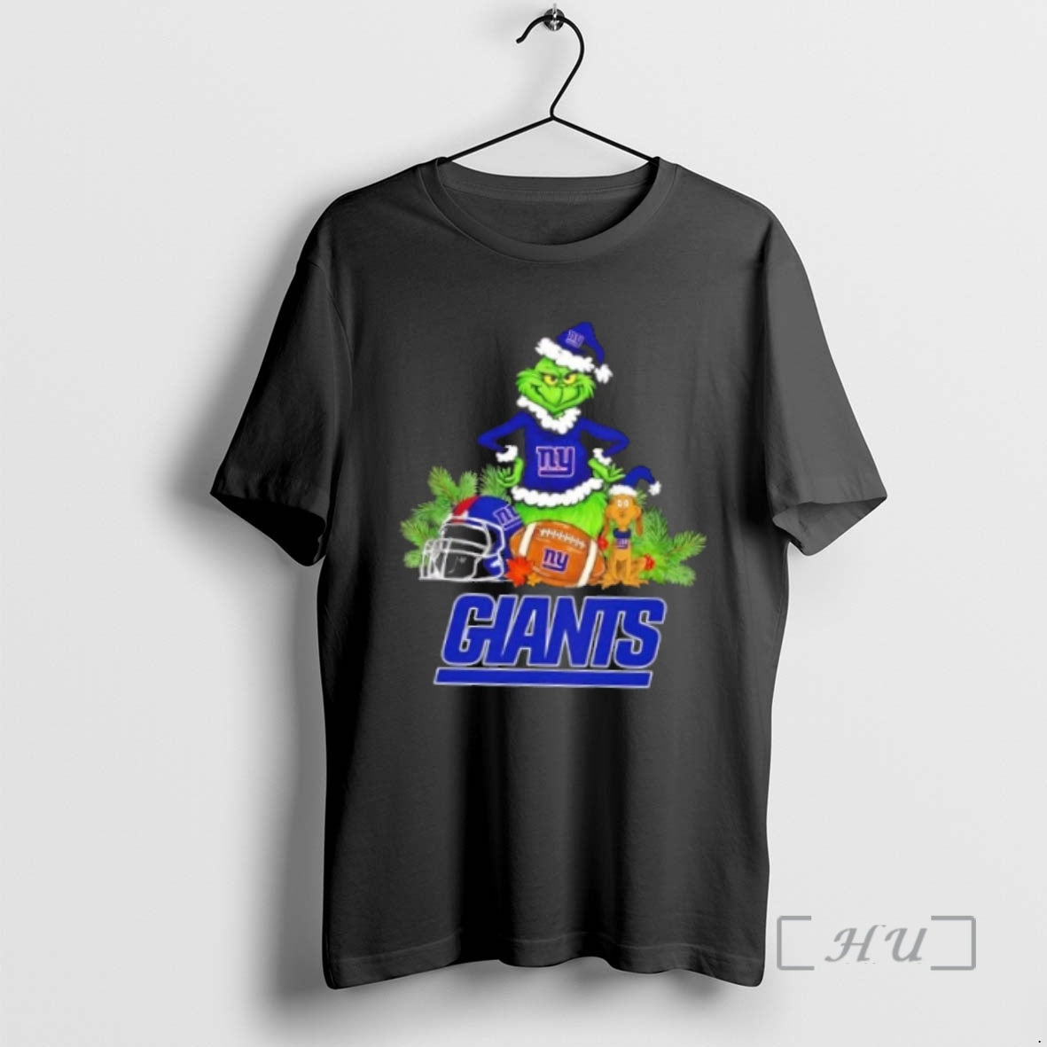 Officials New York Giants Football X Grinch And Max - Adult & Kids T-Shirts, Sweatshirts & Hoodies apparel design preview 1