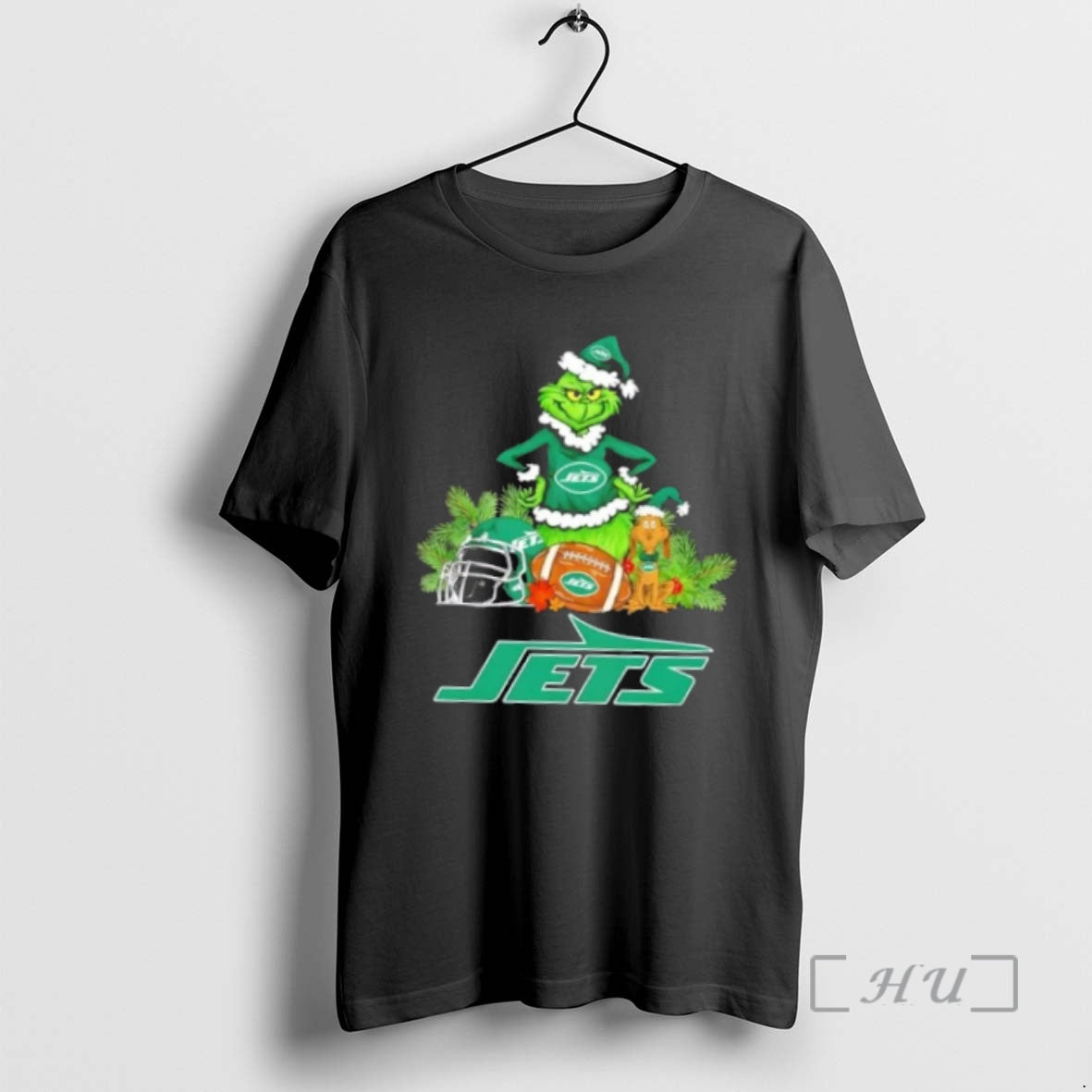 Officials New York Jets Football X Grinch And Max Dog - Adult & Kids T-Shirts, Sweatshirts & Hoodies apparel design preview 1