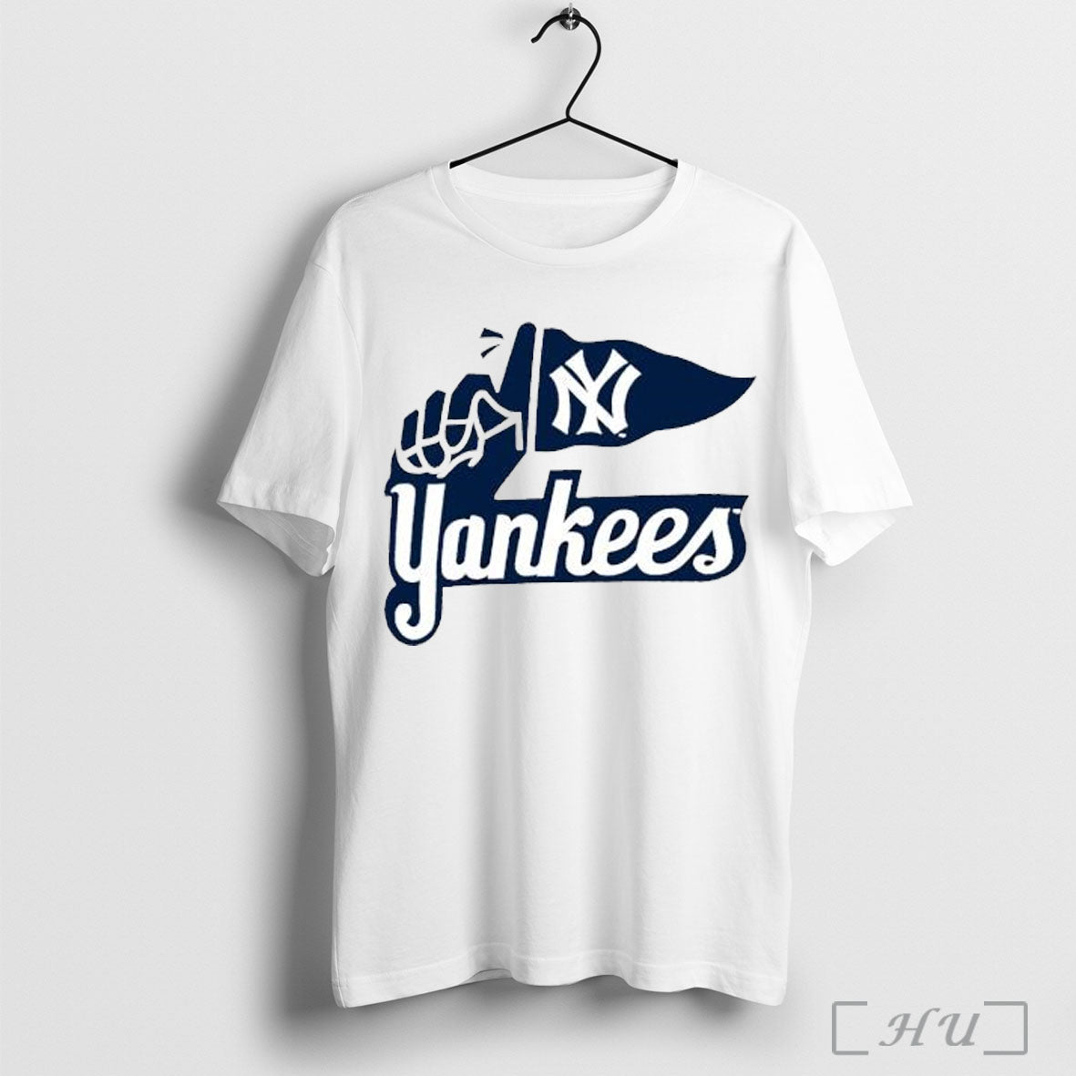 Officials New York Yankees Logo Hand Holding Flag - Adult & Kids T-Shirts, Sweatshirts & Hoodies apparel design preview 1