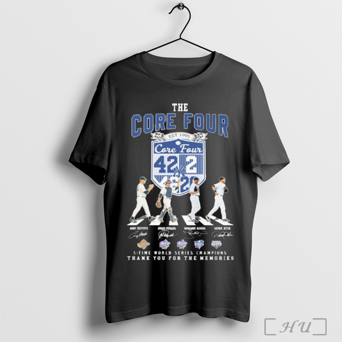 Officials New York Yankees The Core Four Abbey Road - Adult & Kids T-Shirts, Sweatshirts & Hoodies apparel design preview 1