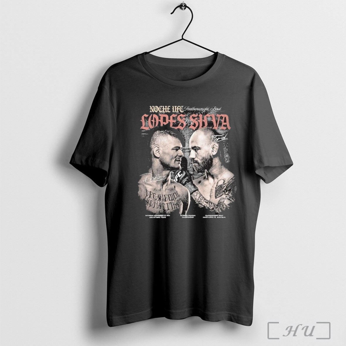 Officials Noche Ufc 2025 Lopes Vs Silva Matchup - Adult & Kids T-Shirts, Sweatshirts & Hoodies apparel design preview 1