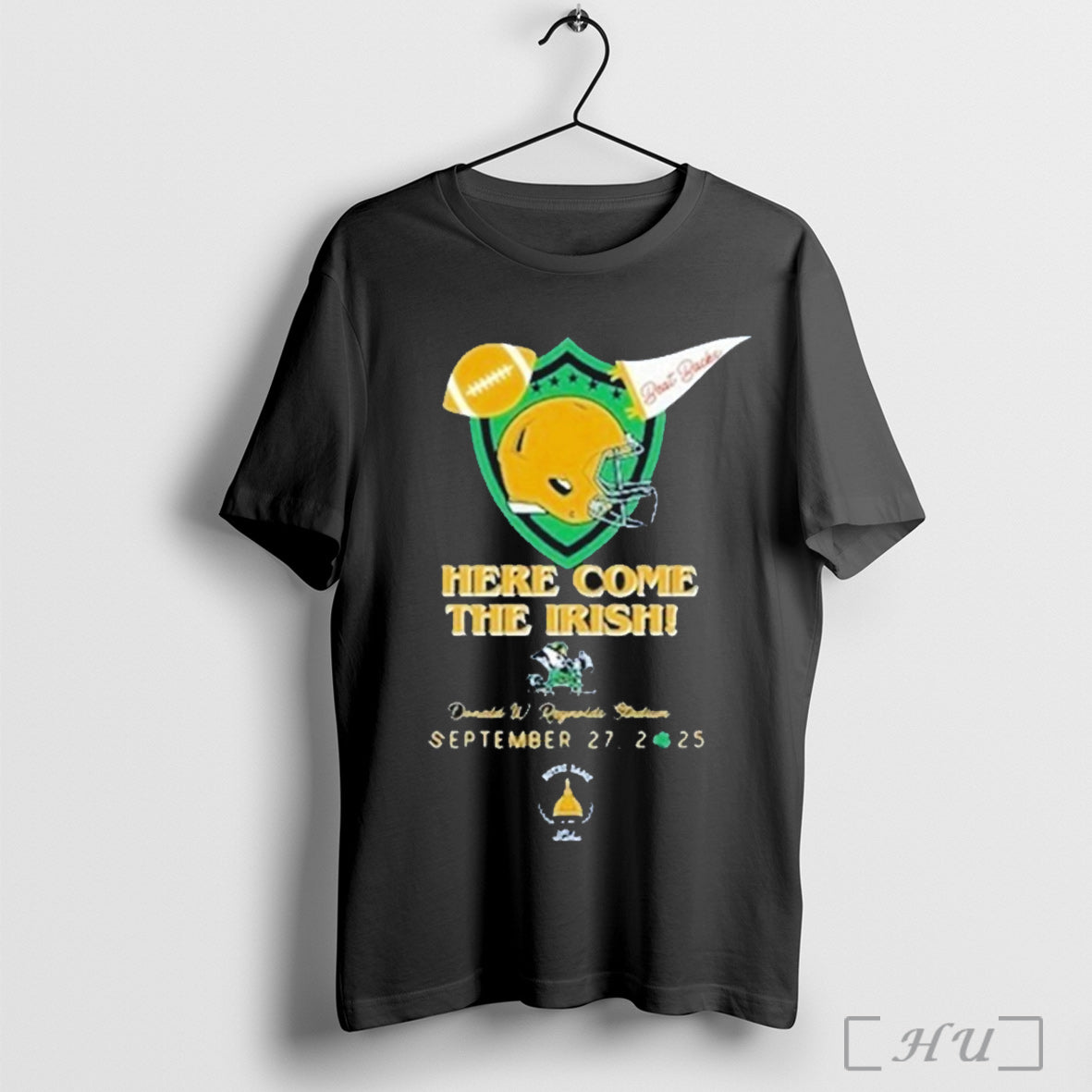 Officials Notre Dame Fighting Irish Here Come The - Adult & Kids T-Shirts, Sweatshirts & Hoodies apparel design preview 1