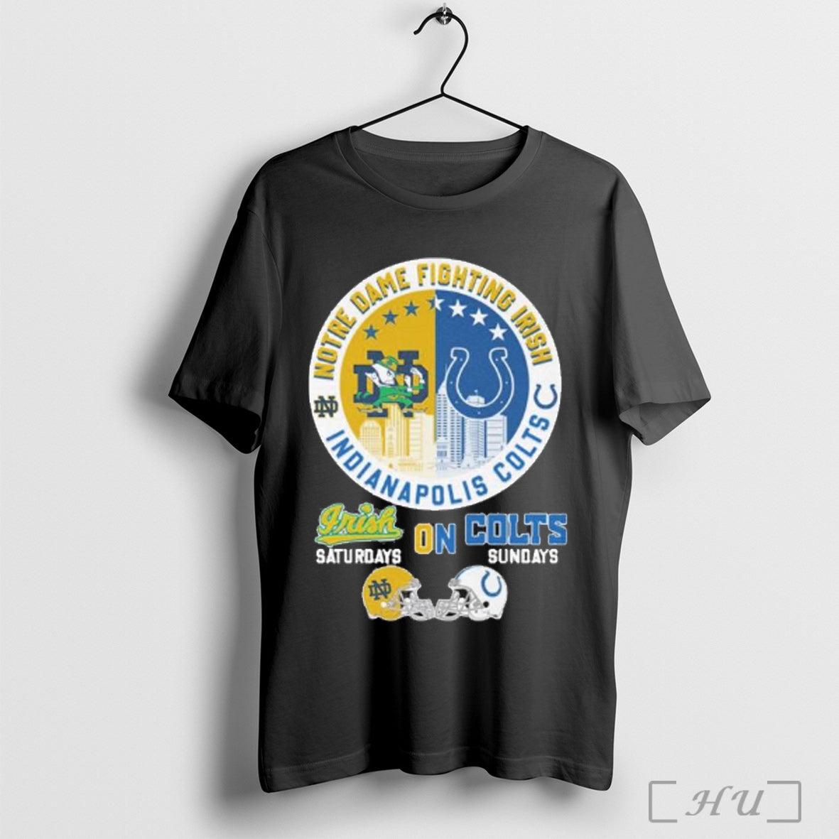 Officials Notre Dame On Saturdays Colts Sundays 2025 - Adult & Kids T-Shirts, Sweatshirts & Hoodies apparel design preview 1