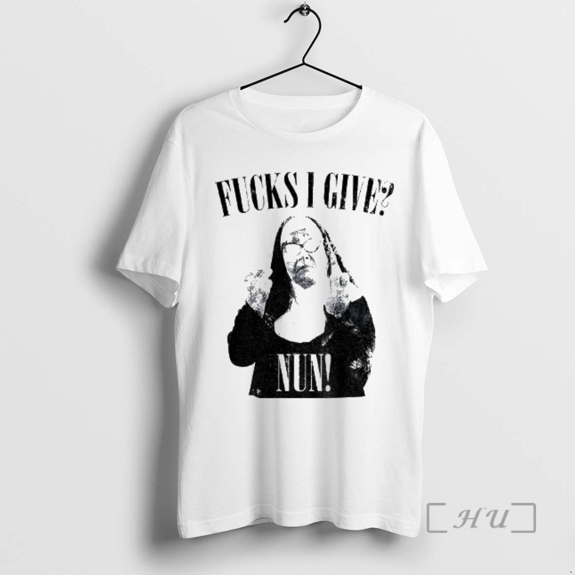 Officials Nun Middle Finger Fucks I Give - Adult & Kids T-Shirts, Sweatshirts & Hoodies apparel design preview 1