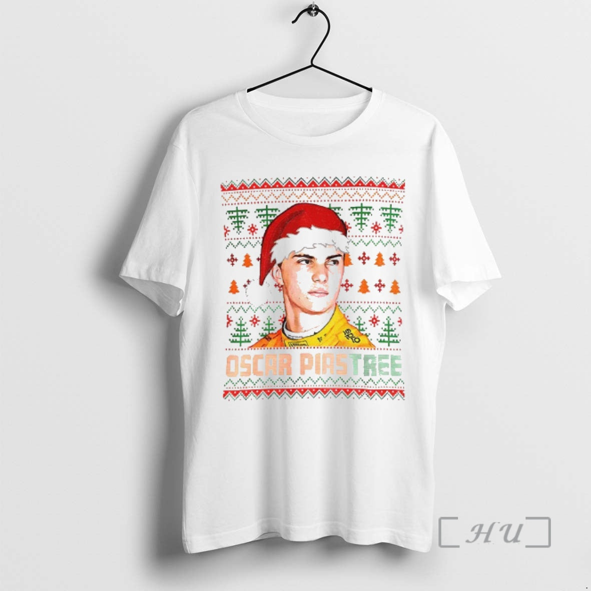 Officials Oscar Piastri Piastree Santa Hat Merry - Adult & Kids T-Shirts, Sweatshirts & Hoodies apparel design preview 1