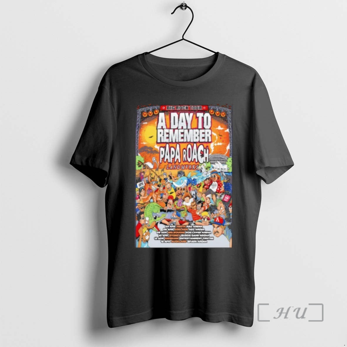 Officials Papa Roach Big Rock 2026 Tour - Adult & Kids T-Shirts, Sweatshirts & Hoodies apparel design preview 1