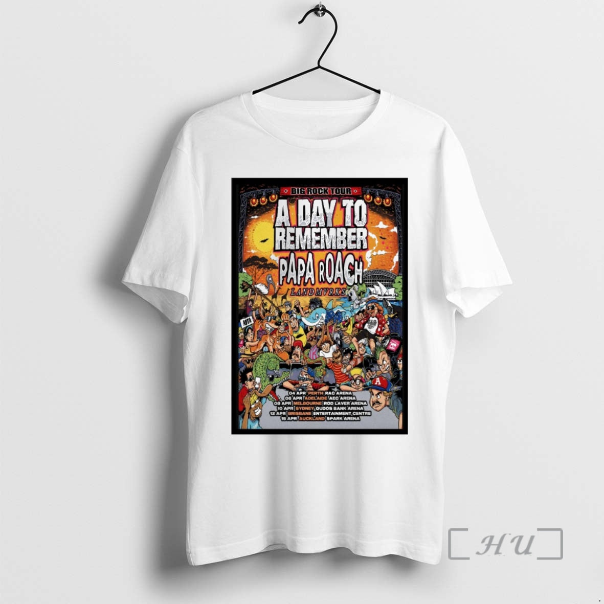 Officials Papa Roach Big Rock Tour April 04 15 2026 A - Adult & Kids T-Shirts, Sweatshirts & Hoodies apparel design preview 1