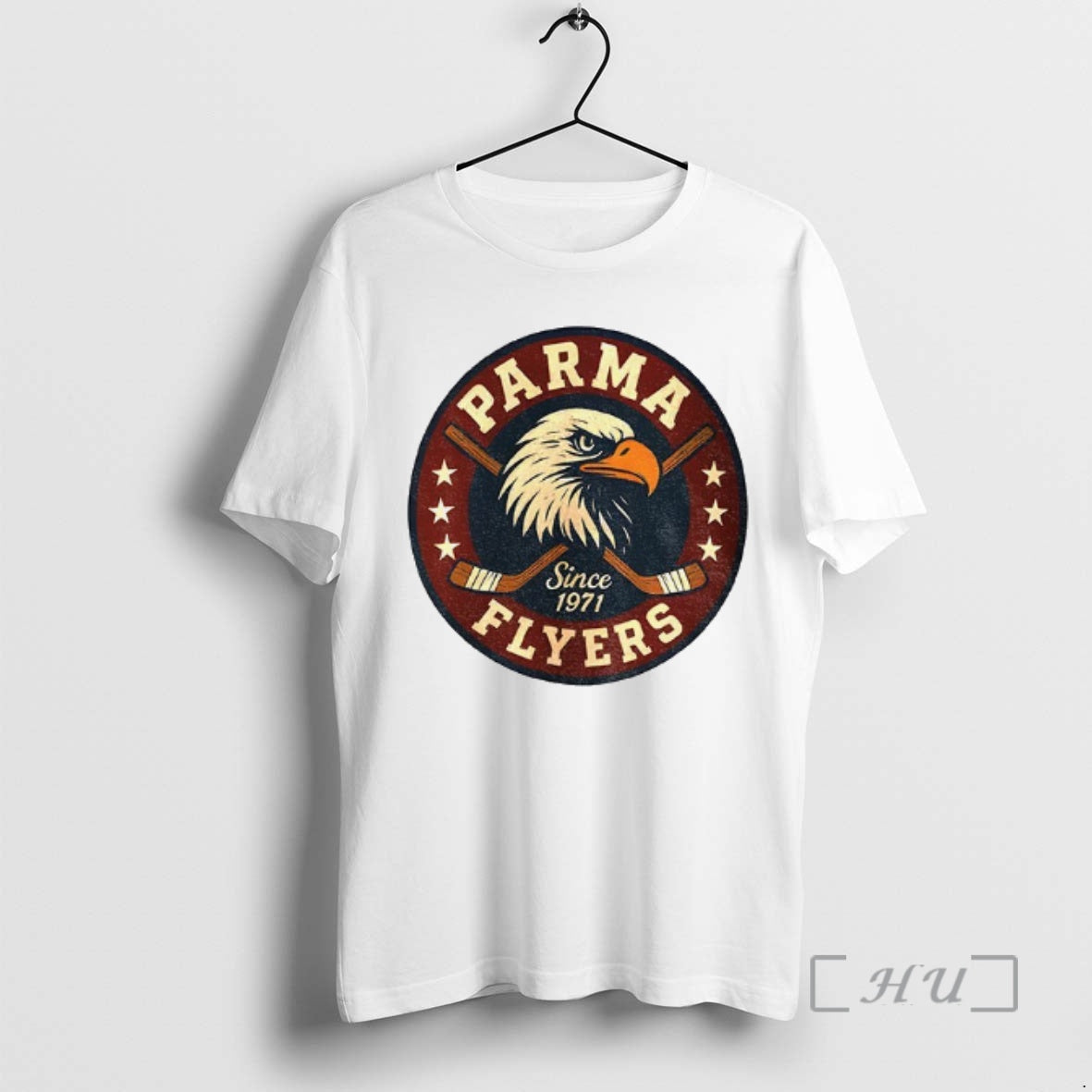 Officials Parma Flyers Eagle Since 1971 - Adult & Kids T-Shirts, Sweatshirts & Hoodies apparel design preview 1