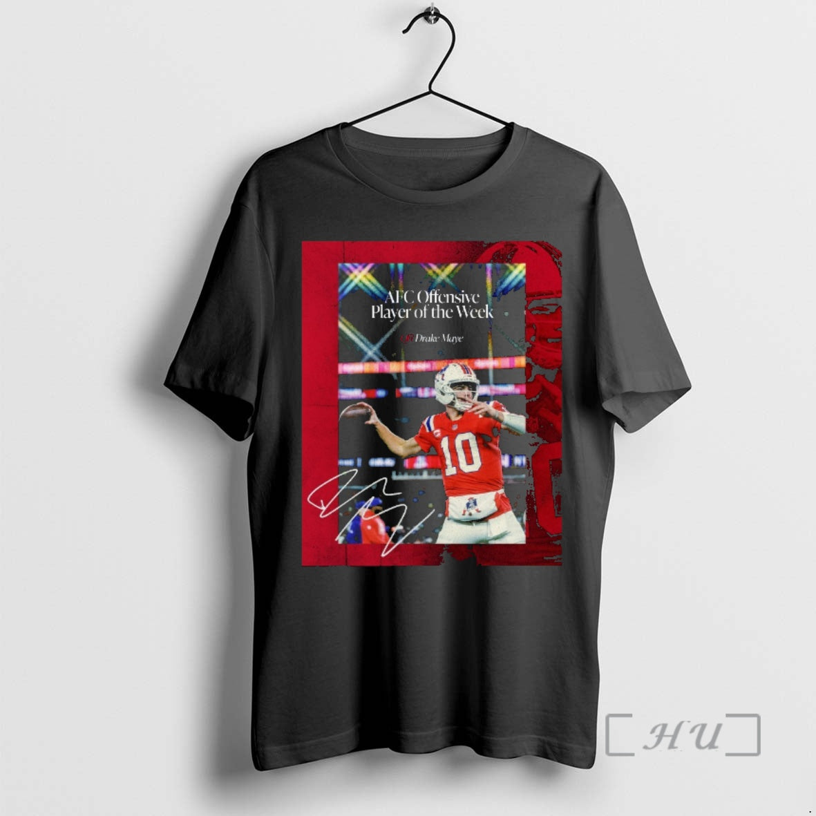Officials Patriots Qb Drake Maye Afc Offensive Player - Adult & Kids T-Shirts, Sweatshirts & Hoodies apparel design preview 1