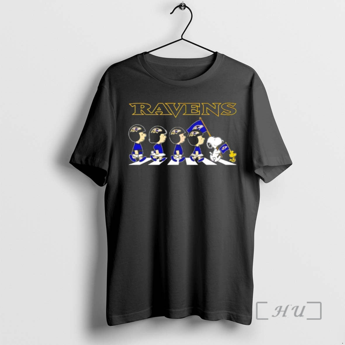 Officials Peanuts X Baltimore Ravens Football Flag - Adult & Kids T-Shirts, Sweatshirts & Hoodies apparel design preview 1