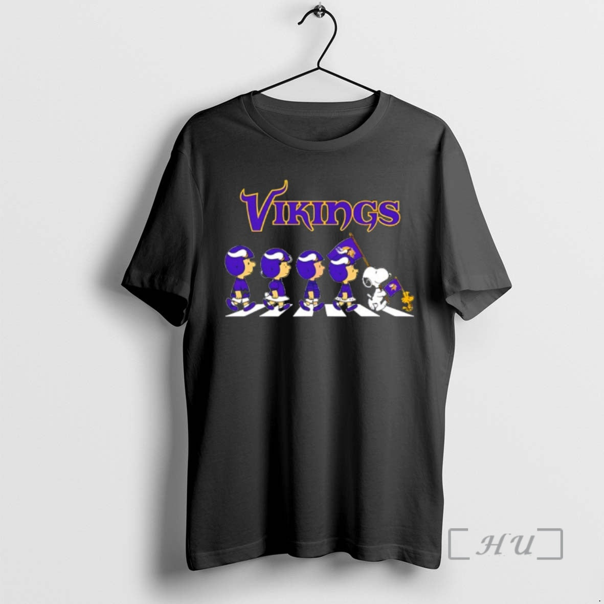Officials Peanuts X Minnesota Vikings Football Flag - Adult & Kids T-Shirts, Sweatshirts & Hoodies apparel design preview 1