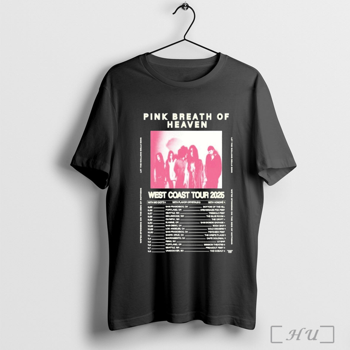 Officials Pink Breath Of Heaven West Coast Tour 2025 - Adult & Kids T-Shirts, Sweatshirts & Hoodies apparel design preview 1