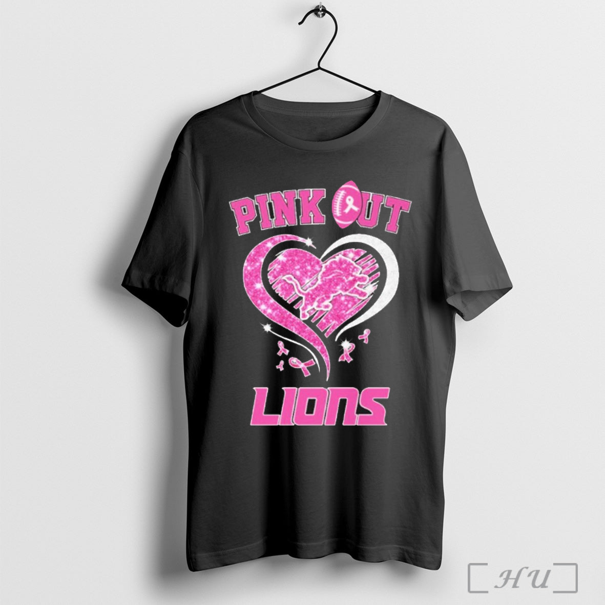 Officials Pink Out Heart Logo Lions - Adult & Kids T-Shirts, Sweatshirts & Hoodies apparel design preview 1