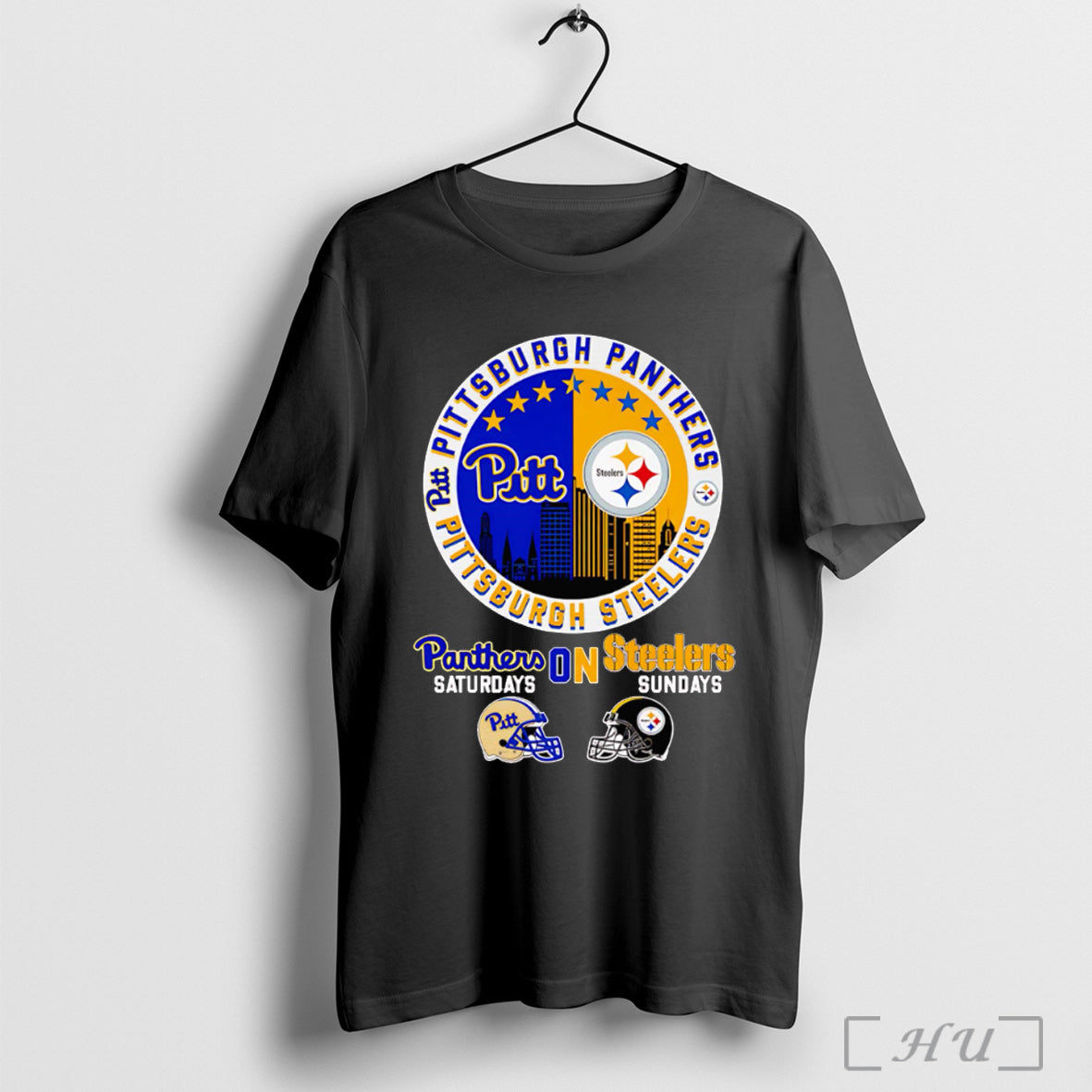 Officials Pittsburgh Panthers On Saturdays Steelers - Adult & Kids T-Shirts, Sweatshirts & Hoodies apparel design preview 1