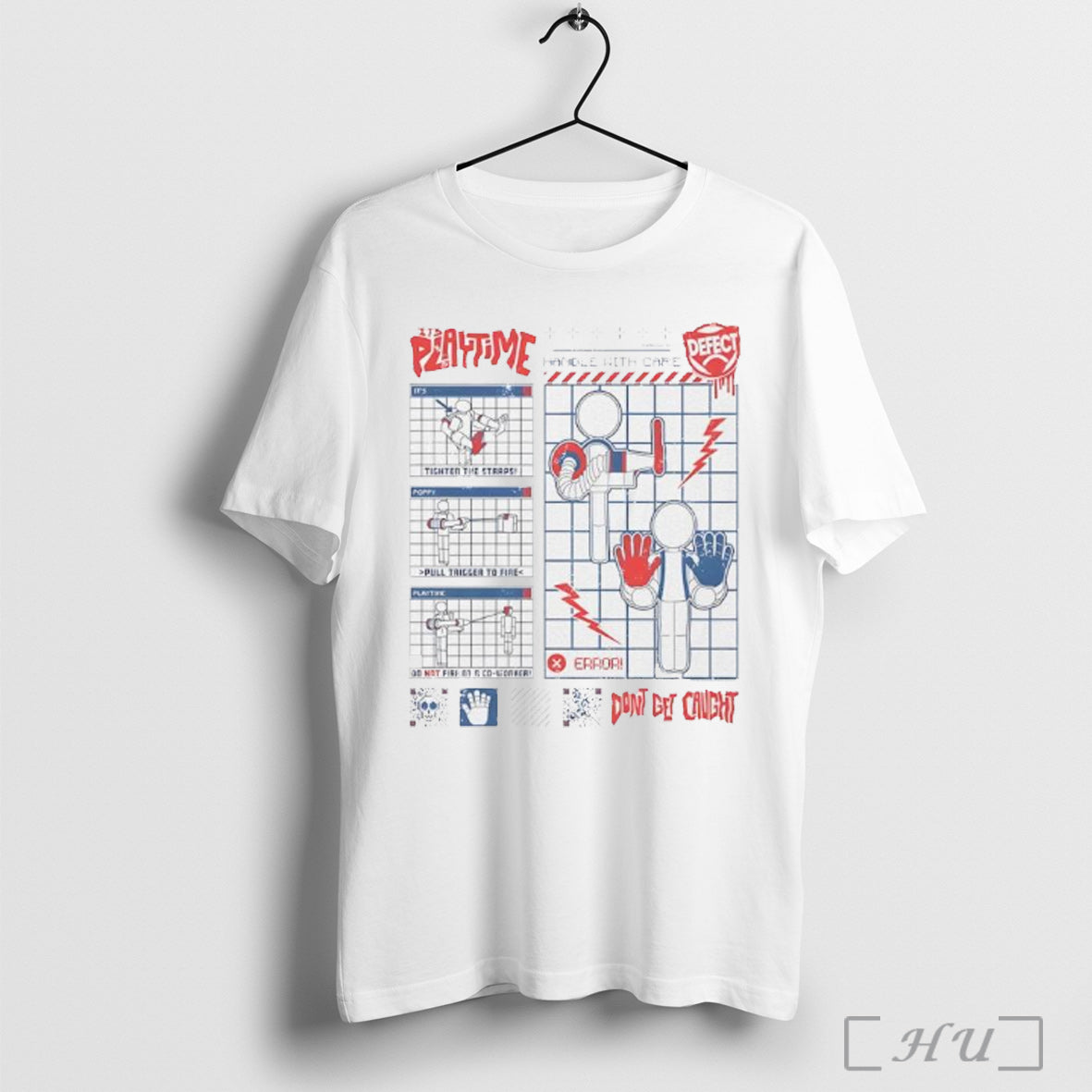 Officials Poppy Playtime Player Dont Get Caught - Adult & Kids T-Shirts, Sweatshirts & Hoodies apparel design preview 1