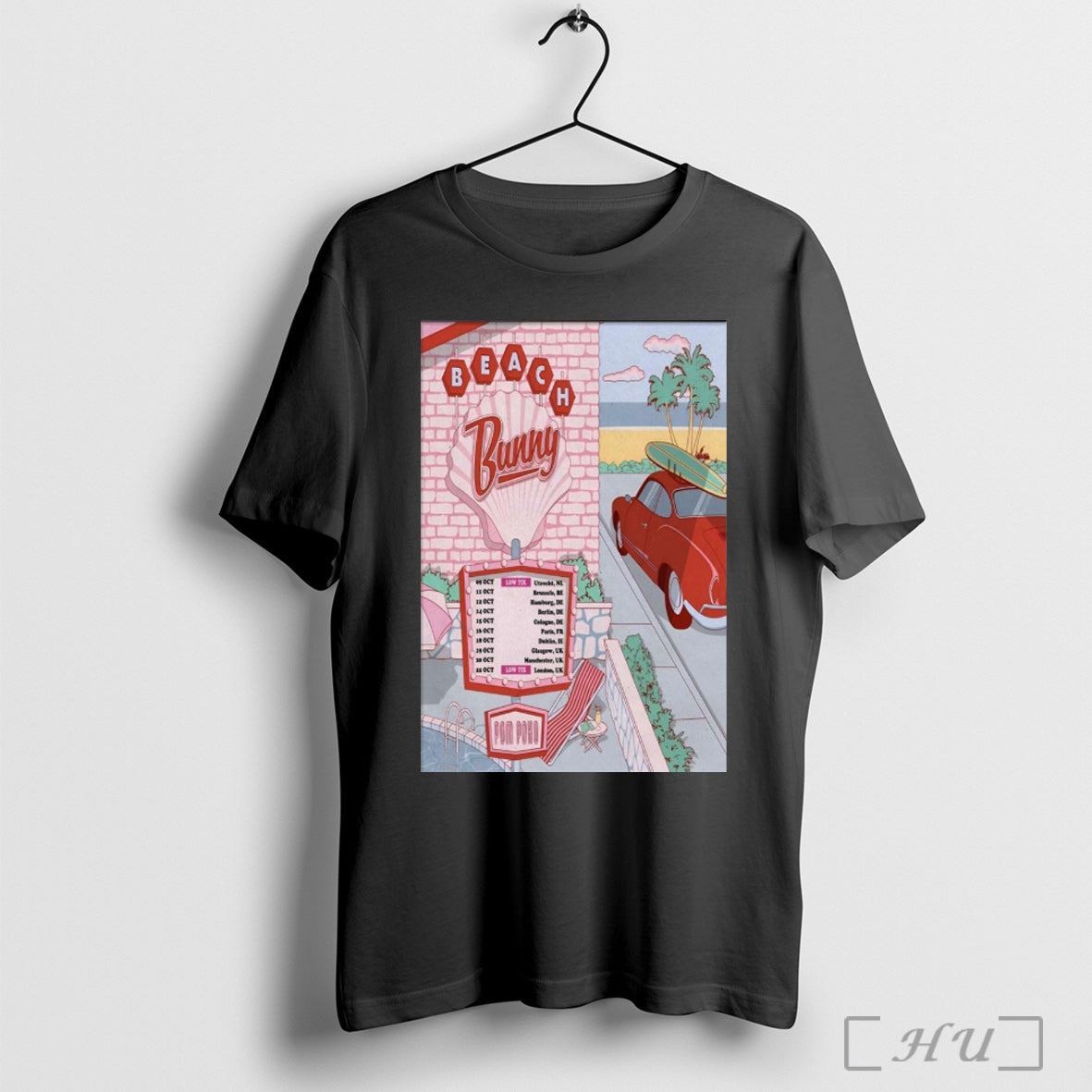 Officials Poster Beach Bunny With Pom Poko 2025 Uk Eu - Adult & Kids T-Shirts, Sweatshirts & Hoodies apparel design preview 1