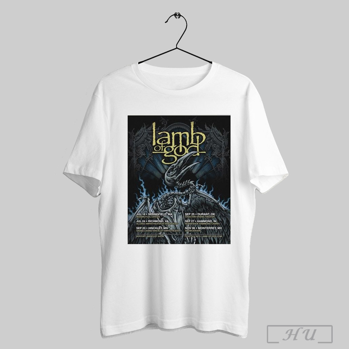 Officials Poster Lamb Of God Jul 18 Sep 20 2025 - Adult & Kids T-Shirts, Sweatshirts & Hoodies apparel design preview 1