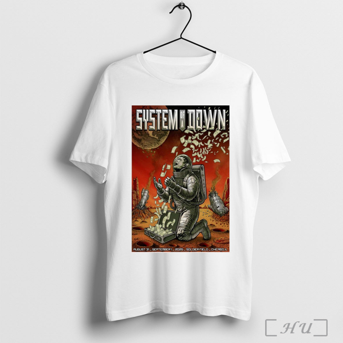 Officials Poster System Of A Down August 31 September - Adult & Kids T-Shirts, Sweatshirts & Hoodies apparel design preview 1